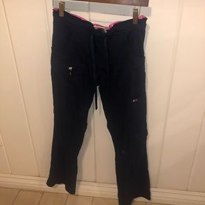 Petite XS Koi Lite Navy Blue Scrub Top